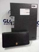 Rrp £100 Lot To Contain 4 Boxed Brand New Sena Black Leather Purses