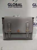 Rrp £50 Jasper Conran Grey Leather Womens Bag