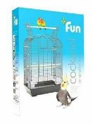 Rrp £75 Boxed Fun Open Curve Top Cage For Cockatiel Or Hard Beak Birds