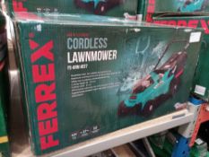 Rrp £70 Boxed Ferrex 40V Li-Ion Cordless Lawnmower