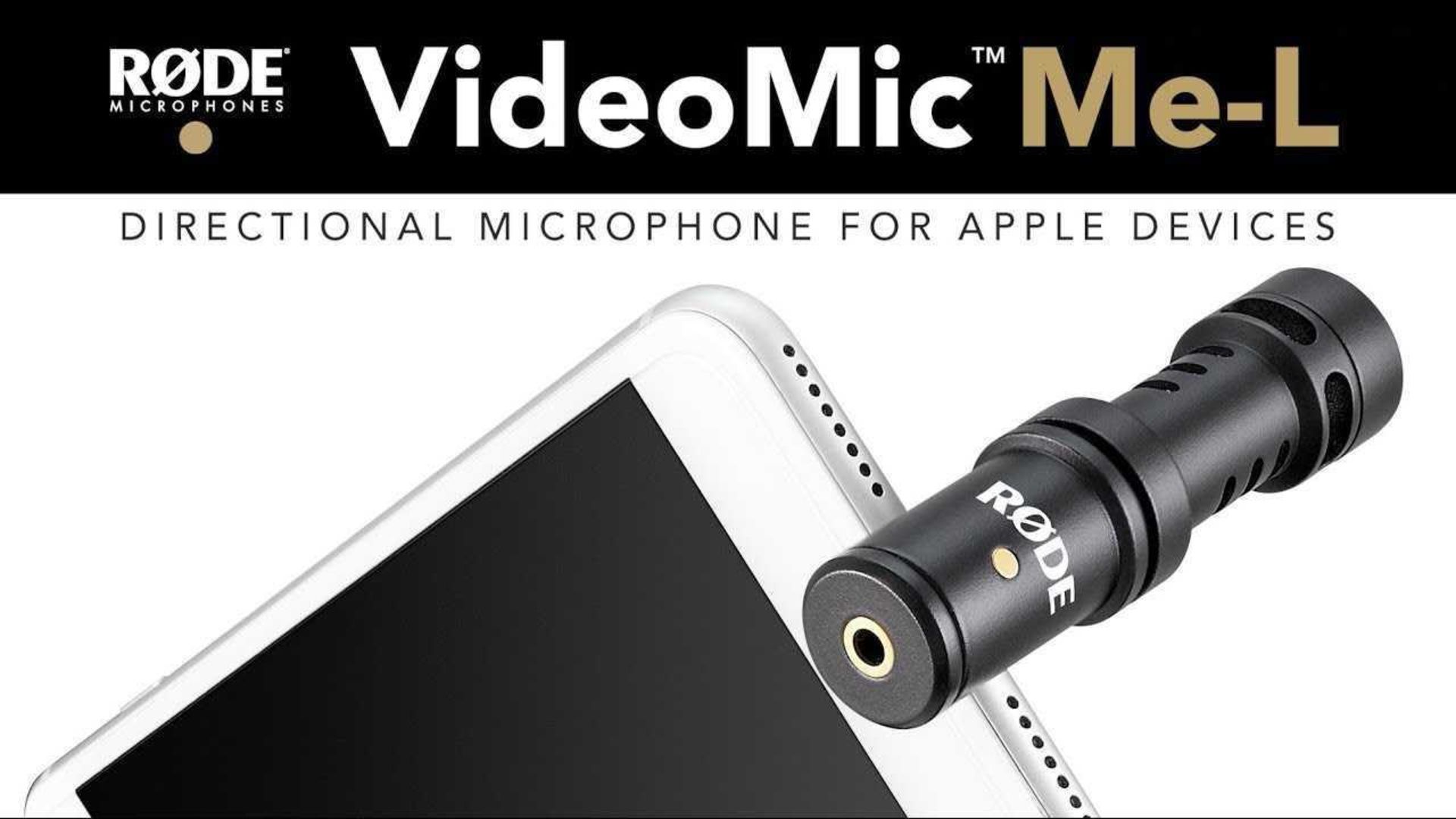Rrp £70 Boxed Rode Video Mic Me-L Directional Microphone For Apple Devices