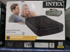 Rrp £100 Lot To Contain 3 Boxed Intex Deluxe Air Beds With Built-In Pump