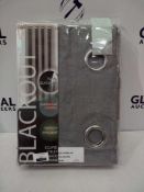 Rrp £85 Bagged Pair Of 229X137Cm Total Blackout Temperature Control Energy Efficient Eyelet Curtains