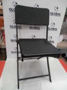 Rrp £200 Unboxed Set Of 6 Designer Folding Chairs