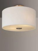 Rrp £90 Boxed Jamieson Semi Flush Satin Nickel Ceiling Light