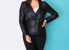 Rrp £90 Lot To Contain 3 Assorted Women'S Leather Biker Jackets