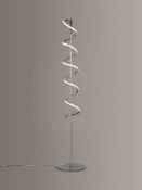 Rrp £215 Boxed Zena Led Floor Lamp With Chrome Finish