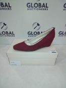 Rrp £70 Boxed Anne Klein Isley Wine Synthetic Size 7 Heels