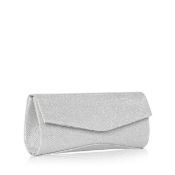 Rrp £120 Lot To Contain 6 Assorted Women'S Silver Glitter Clutch Bags