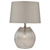 Rrp £100 Boxed Dar Sonia 2 Light Antique Silver Table Lamp