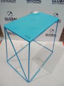 Rrp £75 Boxed Abbondio Multi Purpose Metal Frame Tempered Glass Top Coffee Table