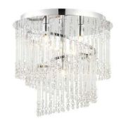 Rrp £100 Boxed Endon Camille 4 Light Flush Ceiling Light