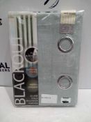 Combined Rrp £80 Lot To Contain 2 Pairs Of Rivahome Blackout Thermal Eclipse Ringtop Sky Blue Eyelet