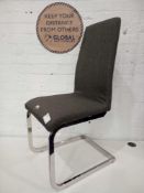 Rrp £100 Set Of 2 Fabric Upholstery Dining Chairs