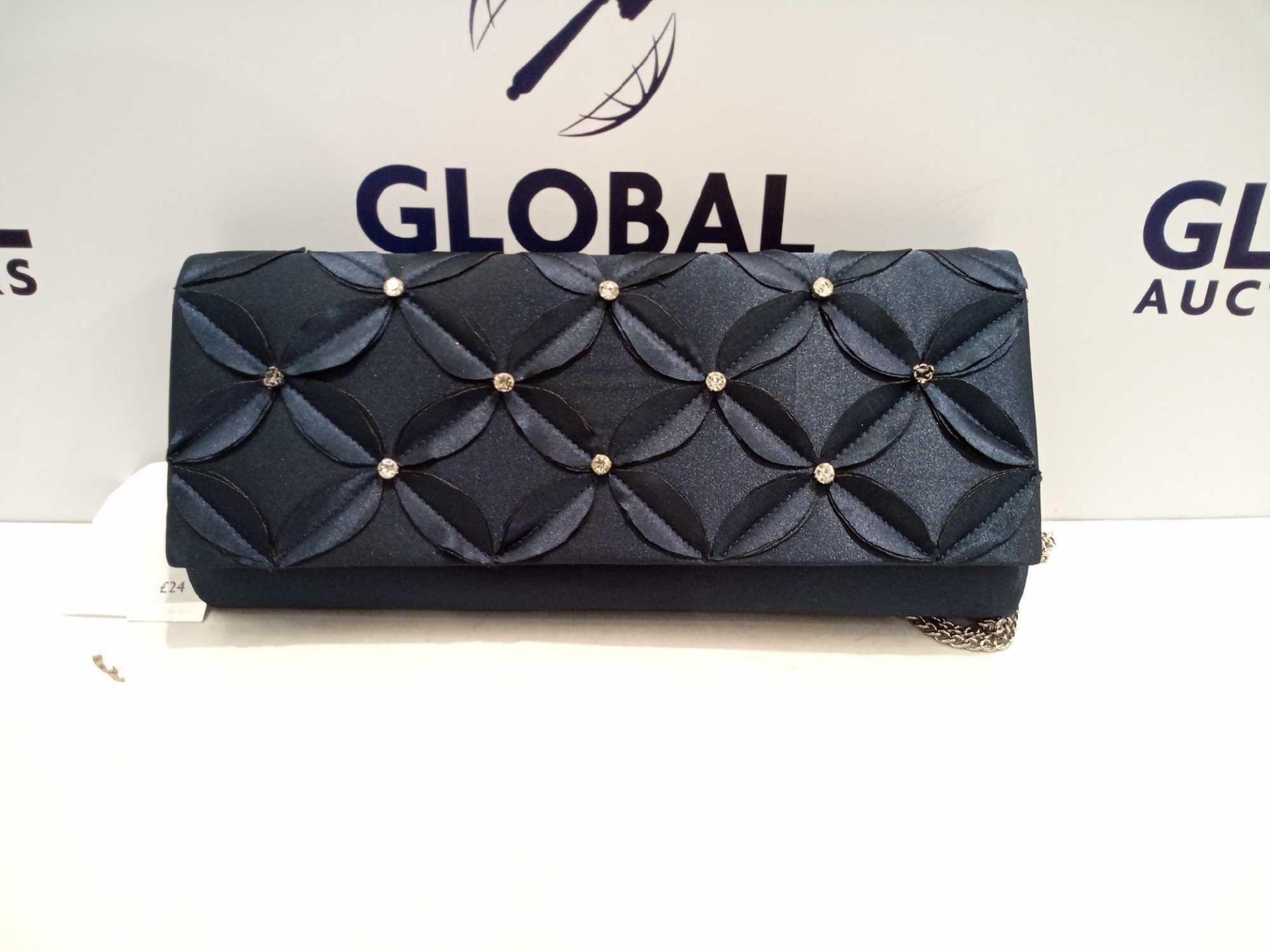 Rrp £50 Lot To Contain 2 Assorted Bags To Include A Navy Suede Clutch Bag And A Black Leather Hold I