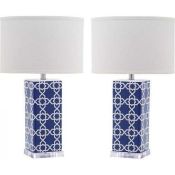Rrp £240 Boxed Set Of 2 Safavieh Ukl4133A Designer Table Lamps