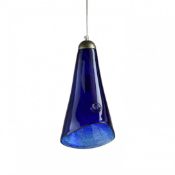 Rrp £250 Boxed Pendant Lamp Horn In Navy Blue