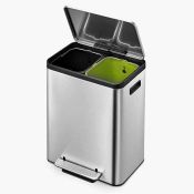 Rrp £100 Boxed Eko 15+15L Double Liner Recycling Bin