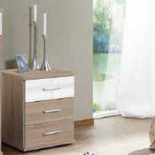 RRP £120 Gastineau 3 Drawer Chest Oak Finish (20032)(Appraisals Available Upon Request) (Pictures