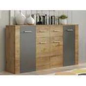 RRP £230 Boxed 17 Stories Alaattin 4 Drawer Combi Chest Oak And Grey Finish (Appraisals Available