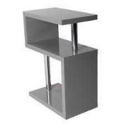 RRP £150 Albania 3 Tier Shelving Unit Grey High Gloss (Appraisals Available Upon Request) (