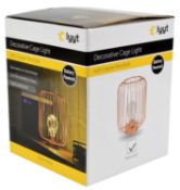 Rrp £45 Each Boxed Assorted Lighting Items To Include X2 Lyyt Decorative Copper Wire Bulb Cage Light