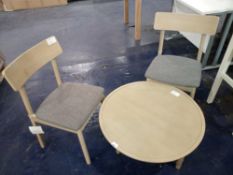 Rrp £200 2 Piece Set To Include 2 Dining Chairs And Coffee Table