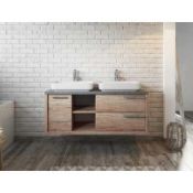 Rrp £700 Brand New Boxed Louise 1200Mm Hung Double Vanity Unit