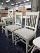 Rrp £100 Assorted Single Wooden Slatbacked Designer Dining Chairs And Bar Chairs