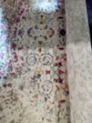 Rrp £80 Vintage Kashan Ivory 120X120Cm Floor Rug