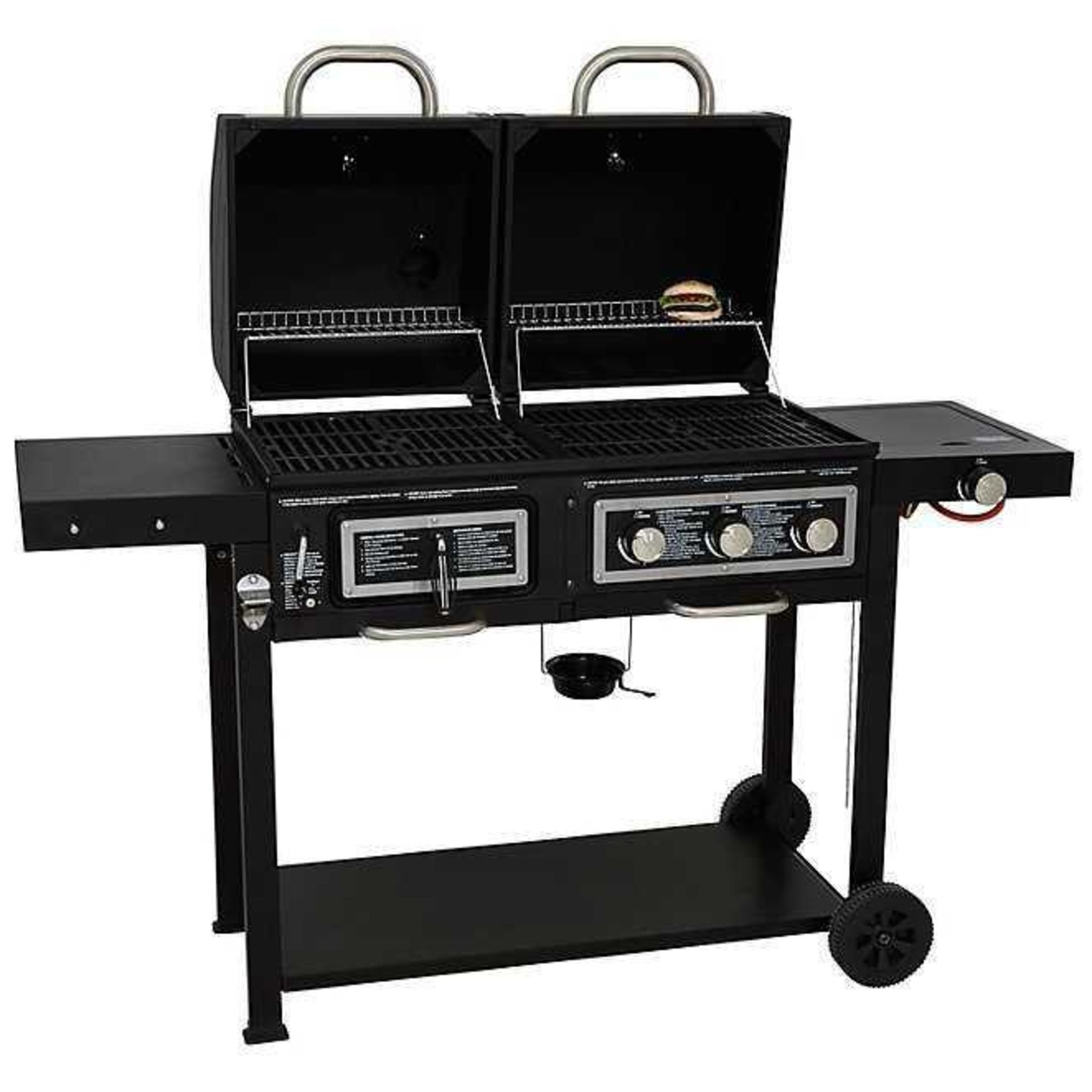 Rrp £110 Boxed Uniflame Classic Gas And Charcoal Combination Grill - Image 2 of 2
