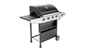 Rrp £200 Boxed Uniflame 4-Burner Propane Gas Grill With Side Burner