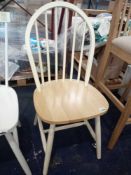 Rrp £80 Single Wooden Slatback Dining Chair