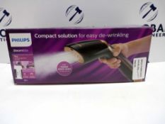 Rrp £90 Boxed Philips Compact Steam And Go Handheld Garment Steamer