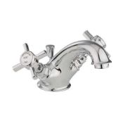 Rrp £200 Boxed Bensham Traditional Basin Mixer Tap With Pop Up Waste
