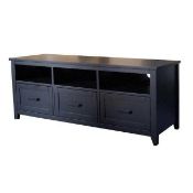 Rrp 780 Boxed Fenton 3 Drawer Tv In Black