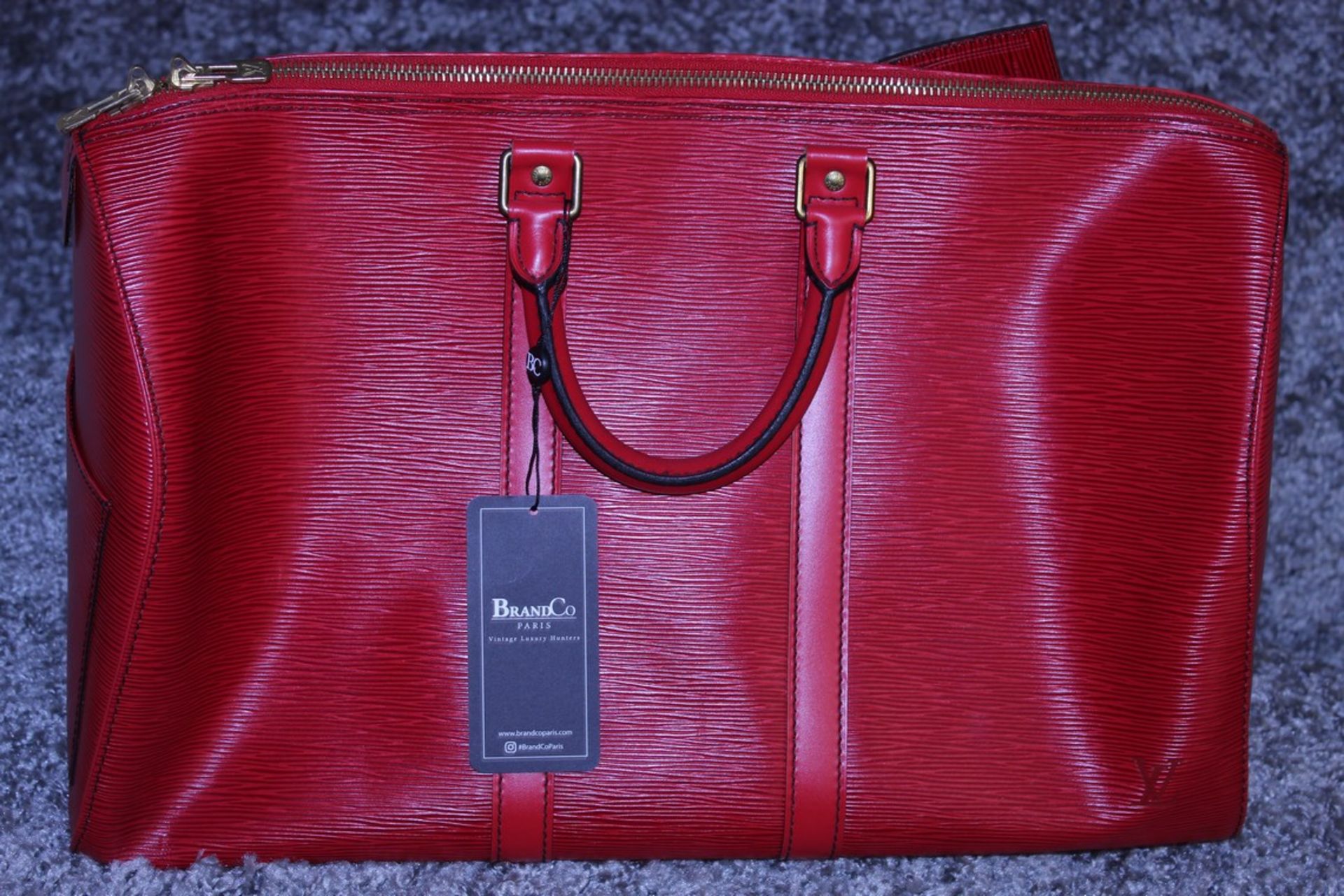 RRP £1,400 Louis Vuitton Keepall 45 Travel Bag, Red Calf Red Epi Leather, 48x28x20cm, (Production - Image 2 of 4