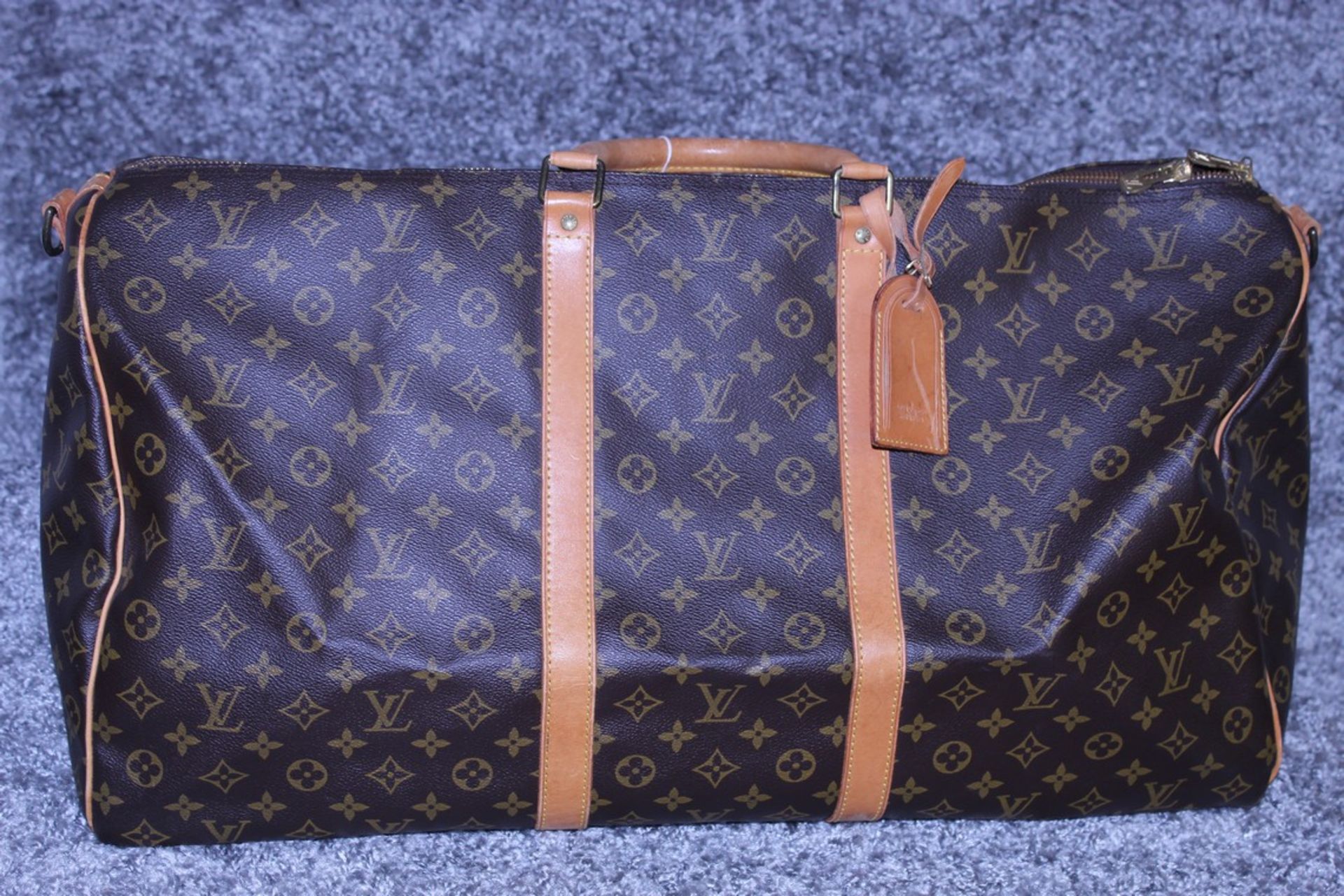 Rrp £1,800 Louis Vuitton Keepall 60 Bandouliere Travel Bag, Brown Coated Canvas Monogram, 60X26X31Cm - Image 2 of 5