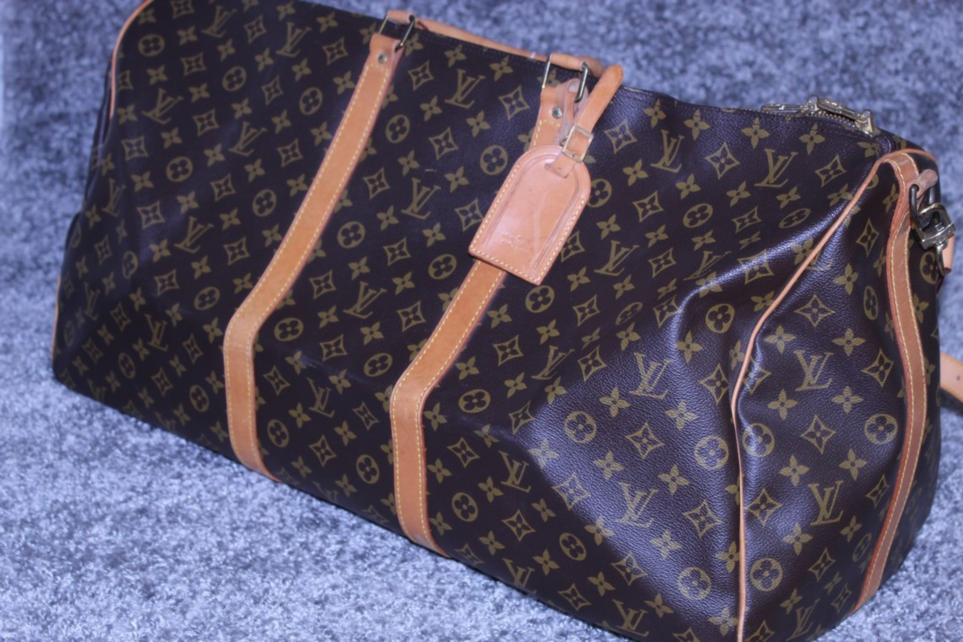 Rrp £1,800 Louis Vuitton Keepall 60 Bandouliere Travel Bag, Brown Coated Canvas Monogram, 60X26X31Cm - Image 3 of 5