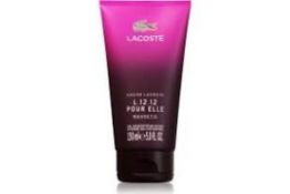 Combined RRP £32, 2 x 150ml Lacoste L.12.12 Pur Elle Magnetic Shower Gel For Women