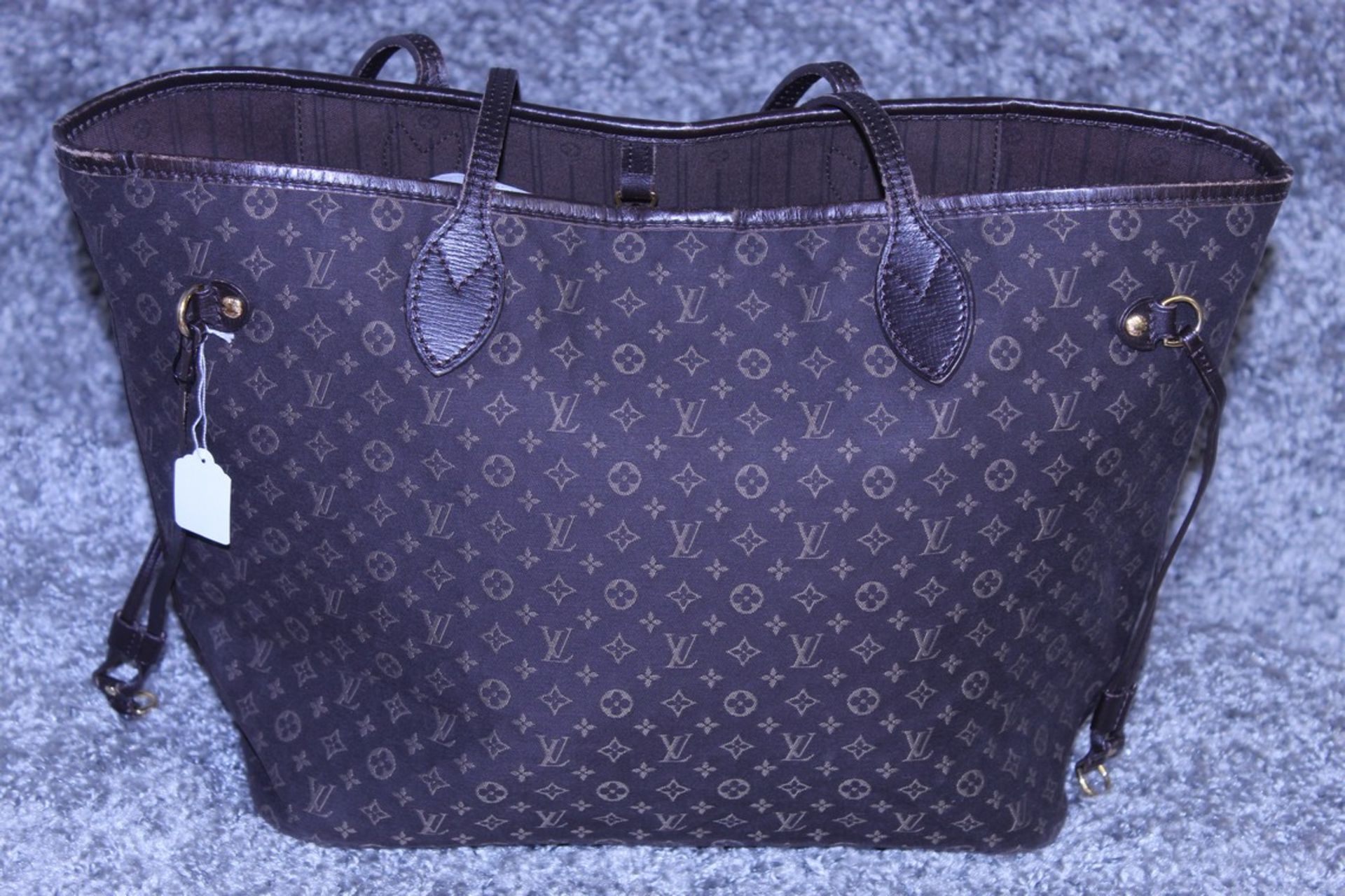 Rrp £1,500 Louis Vuitton Neverfull Shoulder Bag, Black Canvas Monogram Idylle Material, Black - Image 2 of 5