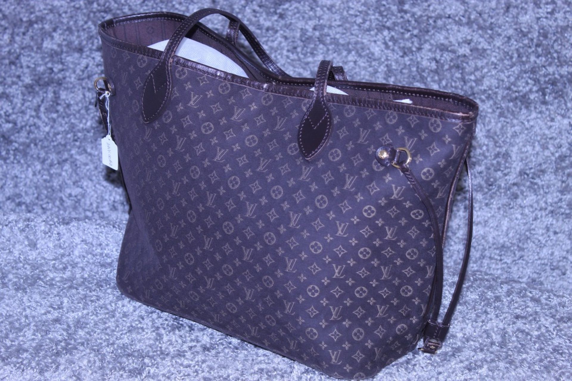 Rrp £1,500 Louis Vuitton Neverfull Shoulder Bag, Black Canvas Monogram Idylle Material, Black - Image 3 of 5