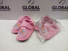 Rrp £50 Lot To Contain 5 Pairs Of Children'S Play Shoes In Pink With Ladybug Design Size 28/29