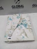 Rrp £70 Lot To Contain Floral Blue And Green Design Fusion Fully Lined Curtains