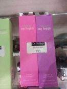 Rrp £100 Lot To Contain Two Boxed Clinique My Happy Eau De Parfum Spray 15 Ml(Ex Display)L