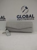 Combined Rrp £60 Brand New Debenhams Designer Ladies Silver Sparkle Clutch Bags