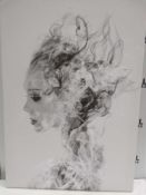 Rrp £100 The Thinking Behind A Beautiful Woman Canvas
