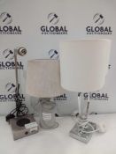 Rrp £185 Lot To Contain Three Unboxed John Lewis Table Lamps To Include Linney Table Lamp And Spence