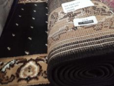 Rrp £100 300Cm Pindot Black Carpet Runner