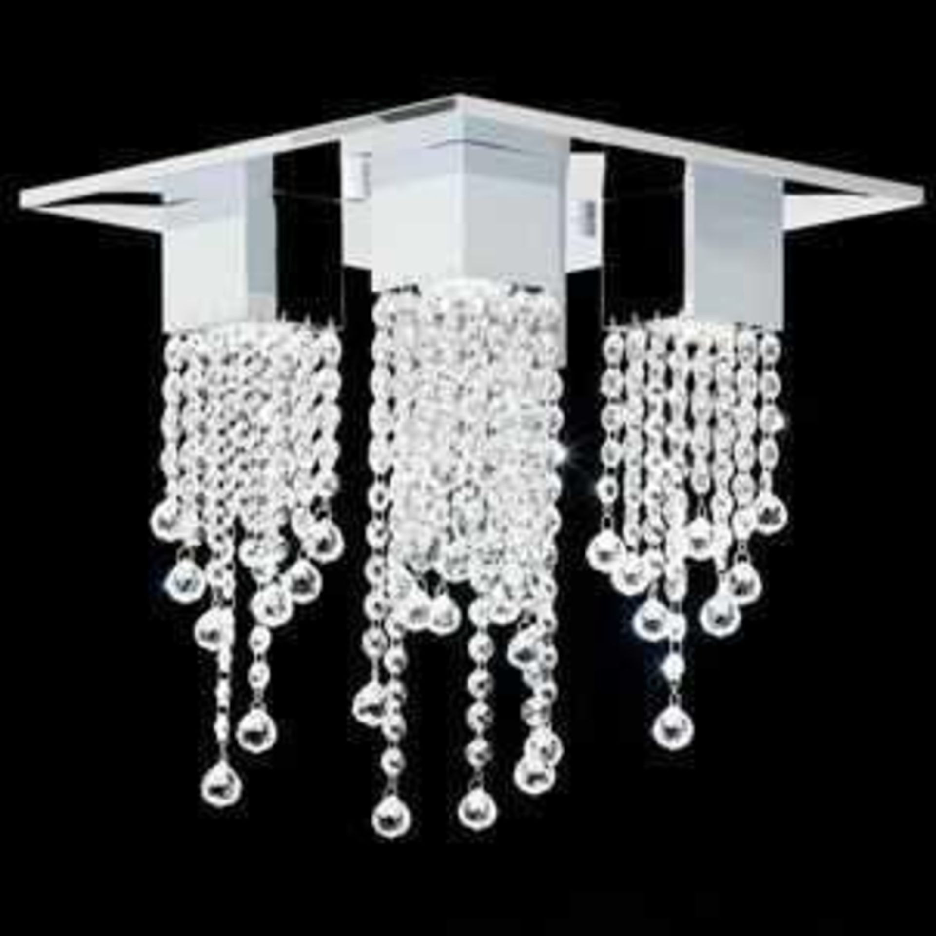 Rrp £120 Boxed Senza 4 Light Crystal Fitting Ceiling Light